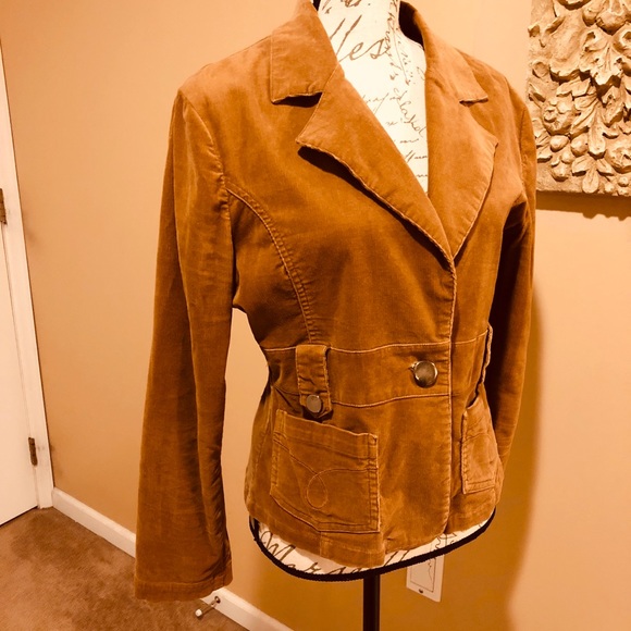 jennifer J Jackets & Blazers - Adorable Brown Corduroy Jacket Size Large